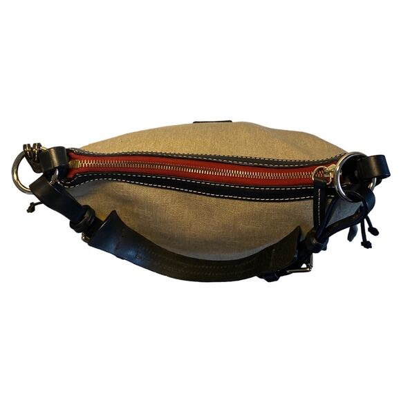 Dooney & Bourke  Beige & Black  Top Handle Adjust  Key Fob  RWB Tag Present NWOT - Picture 7 of 10